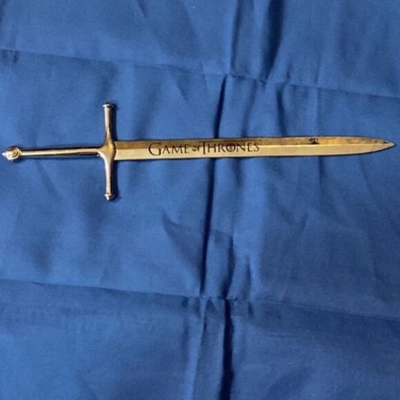 HBO GAME OF THRONES Tone Silver Sword Letter Opener - Picture 12 of 13